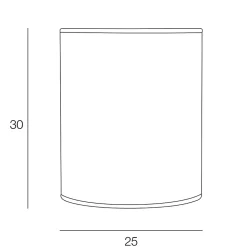 Abat-jour tube en coton blanc Ø25cm Corep