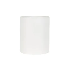 Abat-jour tube en coton blanc Ø25cm Corep