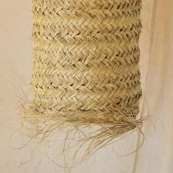 Abat-jour tube fibre de palmier (60x26 cm - Naturel)