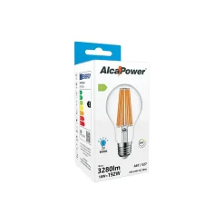 Alcapower - Ampoule LED E27 A67 18W 3280lm, angle 320, classe énerg. C, d 67 mm, éclairage instantané, longue durée de vie - 6000K