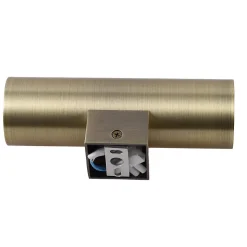 ALPINALUZ Applique Murale Bronze Vieilli Lumière Double Haut/Bas, 2 Douilles GU10, Métallique, Ampoules Non Incluses