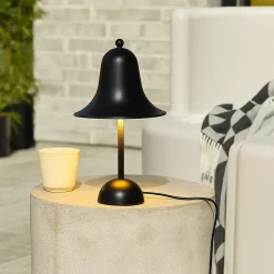 ALPINALUZ Lampe de Table en Métal Noir Mat 2xG9 Design Moderne et Élégant pour Chambre ou Bureau