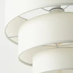 ALPINALUZ Suspension Textile à Trois Niveaux Blanche, 38 cm x 30 cm, Douille E27