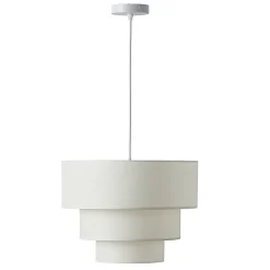 ALPINALUZ Suspension Textile à Trois Niveaux Blanche, 38 cm x 30 cm, Douille E27