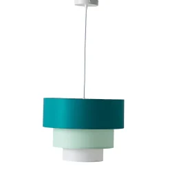 ALPINALUZ Suspension Textile à Trois Niveaux Vert, 38 cm x 30 cm, Douille E27