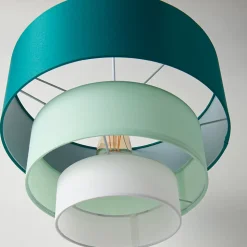 ALPINALUZ Suspension Textile à Trois Niveaux Vert, 38 cm x 30 cm, Douille E27