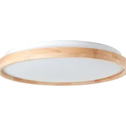 ALSON Plafonnier bois clair/blanc LED intégrée 32W métal/bois/plastique ampoule incluse