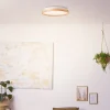 ALSON Plafonnier bois clair/blanc LED intégrée 26W métal/bois/plastique ampoule incluse