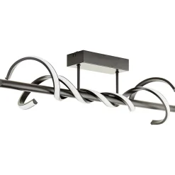 AMALIE Plafonnier noir LED intégrée 16W métal ampoule incluse