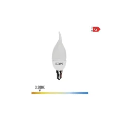 Ampoule - EDM - Bougie Bohême LED SMD 5W - Blanc chaud - Compatible variateur - Forme flamme