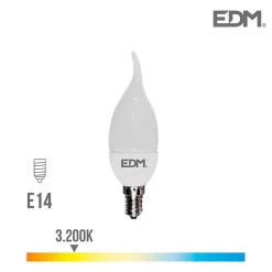 Ampoule - EDM - Bougie Bohême LED SMD 5W - Blanc chaud - Compatible variateur - Forme flamme