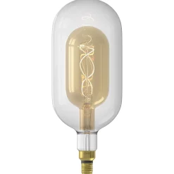 Ampoule à suspendre tube Sundsvall fusion or dimmable E27 Tube ⌀ 15cm 240lm 3W blanc chaud Calex