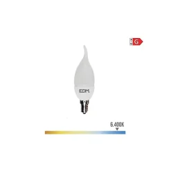 Ampoule bougie LED SMD 5W E14 6400K - EDM - Lumière froide - Utilisation en veille