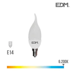 Ampoule bougie LED SMD 5W E14 6400K - EDM - Lumière froide - Utilisation en veille