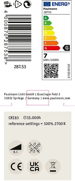 Ampoule chrome mate 7W LED GU10 - Paulmann