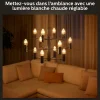 Ampoule connectée dimmable Bluetooth Philips Hue IP20 Flamme E14 300lm 4,5W blanc chaud