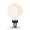 Ampoule connectée dimmable Bluetooth Philips Hue IP20 Globe E27 550lm 7W blanc chaud