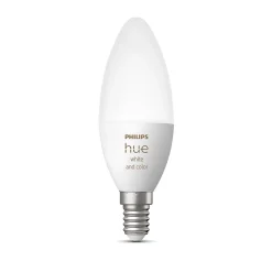 Ampoule connectée dimmable Bluetooth Philips Hue IP20 Flamme E14 470lm 5,3W multicolore