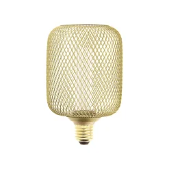 Ampoule Déco cage cylindre doré ⌀11cm E27 IP20 150lm 25W blanc chaud Xanlite