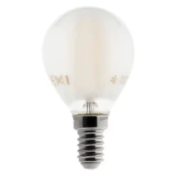Ampoule déco e filaments LED sphérique E14 4W - Blanc chaud - 400lm 2700K - Zenitech