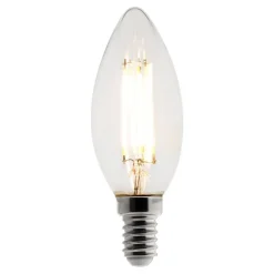 Ampoule déco filament LED Flamme 4W E14 470lm 2700K - Blanc chaud - Zenitech