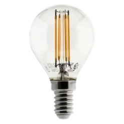 Ampoule déco filament LED sphérique 4W E14 470lm 2700K - Blanc chaud - Zenitech