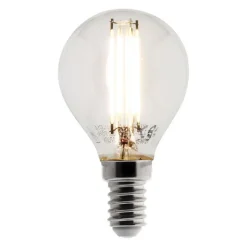 Ampoule déco filament LED sphérique 4W E14 470lm 2700K - Blanc chaud - Zenitech