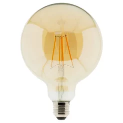 Ampoule déco filament LED ambrée 7W E27 720lm 2500K - Globe - Elexity
