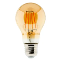Ampoule déco filament LED ambrée 4W E27 2500K - Zenitech