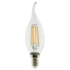 Ampoule déco flamme filament LED E14 3W - Blanc chaud - 470lm 2700K - Zenitech