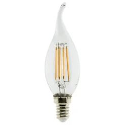 Ampoule déco flamme filament LED E14 3W - Blanc chaud - 470lm 2700K - Zenitech
