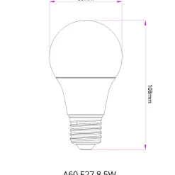Ampoule E27 LED 8.5W A60 (Pack de 10) - Blanc Neutre 4000K - 5500K - SILAMP