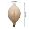 Ampoule filament LED BT180 8W Dimmable 2200K E27, ampoule Géant Edison Vintage décorative en verre