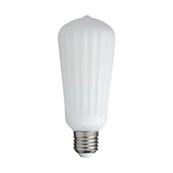 Ampoule Filament LED déco verre opaque Edison, culot E27, 1055 Lumens, conso. 10W (equivalence 75W), Blanc chaud
