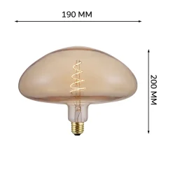 Ampoule filament LED MR250 4W Dimmable 2200K E27, ampoule Vintage Géante Champignon