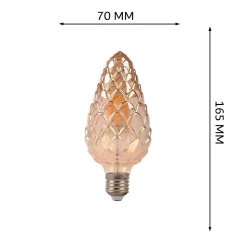 Ampoule filament LED P170 4W Dimmable E27, Forme Pignon de Pin