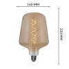 Ampoule filament LED WB145 4W Dimmable 2200K E27, ampoule Edison Vintage décorative en verre ambré
