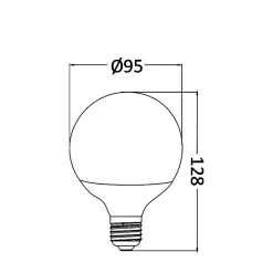 Ampoule globe LED 14W E27 G95 3000K