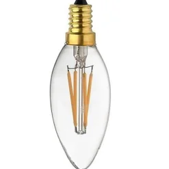 Ampoule Lampe E14 LED Filament droits 4W classique verre clair