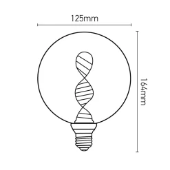 Ampoule LED à filament ADN globe E27 110lm 3,5W blanc chaud ⌀12,5 x H.16,4 cm ambrée