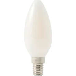 Ampoule LED à filament flamme verre laiteux E14 470lm 3.4W = 40W Ø3.5cm Diall blanc chaud
