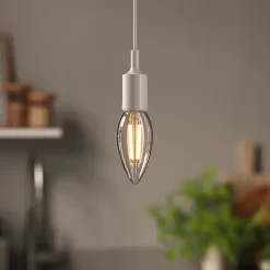 Ampoule LED à filament flamme E14 250lm 1.8W = 25W Ø3.5cm Diall blanc chaud