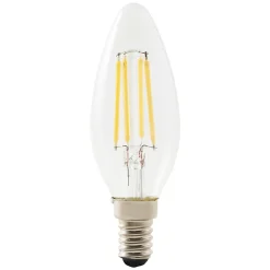 Ampoule LED à filament flamme E14 550lm 4W = 44W Ø3.5cm Diall blanc neutre