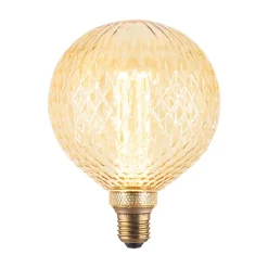 Ampoule LED à filament linéaire globe E27 120lm 3,5W blanc chaud ⌀13,2 cm ambrée