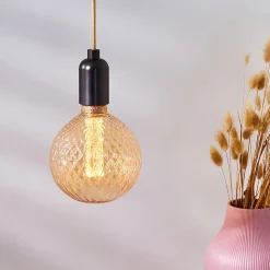 Ampoule LED à filament linéaire globe E27 120lm 3,5W blanc chaud ⌀13,2 cm ambrée