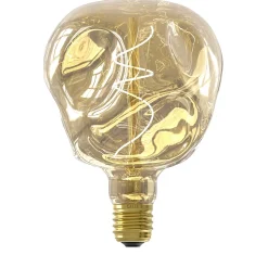 Ampoule LED à filament spirale E27 globe 75lm blanc chaud verre champagne jaune clair métallisé Calex
