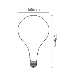 Ampoule LED à filament spirale spéciale E27 50lm 4W blanc chaud ⌀20 cm cuivré