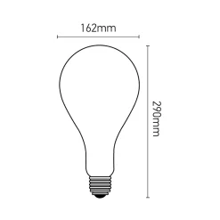 Ampoule LED à filament spirale spéciale E27 240lm 6W blanc chaud ⌀16,8 cm smokey