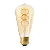 Ampoule LED à filament spirale spéciale E27 450lm 8W blanc chaud ⌀6,7 cm ambrée