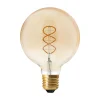 Ampoule LED à filament spirale globe E27 450lm 8W blanc chaud ⌀12,8 cm ambrée